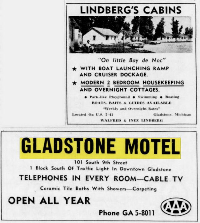 Gladstone Motel - May 1964 Ad